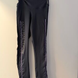 Women's Active Leggings in Black and Purple